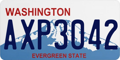 WA license plate AXP3042