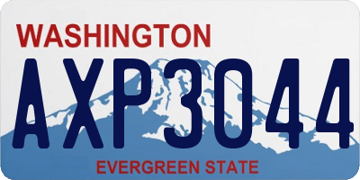 WA license plate AXP3044