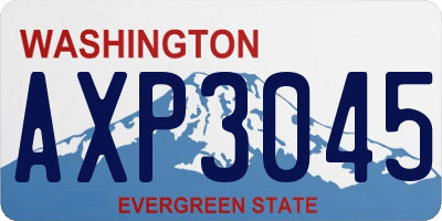 WA license plate AXP3045