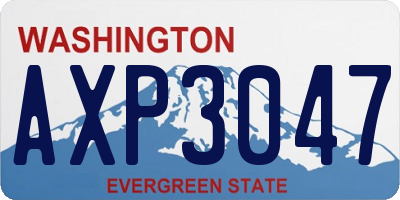 WA license plate AXP3047