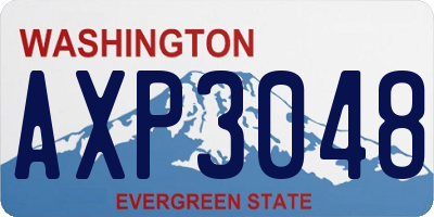 WA license plate AXP3048