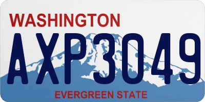 WA license plate AXP3049