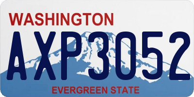 WA license plate AXP3052