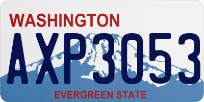 WA license plate AXP3053