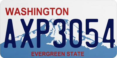 WA license plate AXP3054
