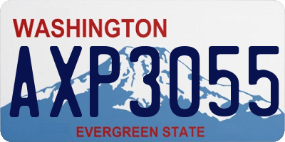 WA license plate AXP3055