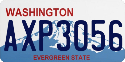 WA license plate AXP3056