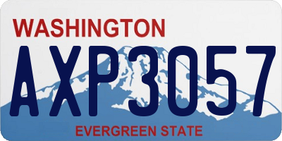 WA license plate AXP3057