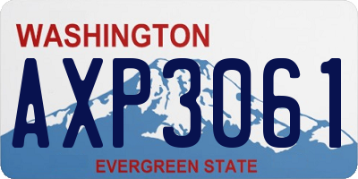 WA license plate AXP3061