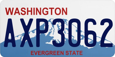 WA license plate AXP3062