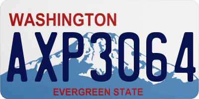 WA license plate AXP3064