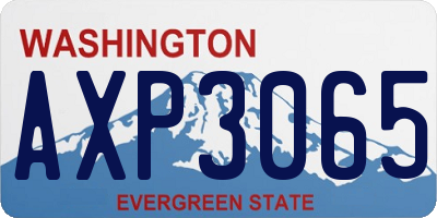 WA license plate AXP3065
