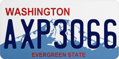WA license plate AXP3066