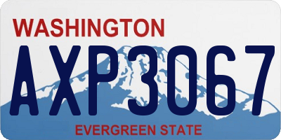 WA license plate AXP3067
