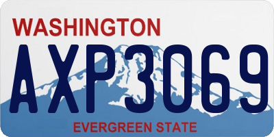 WA license plate AXP3069