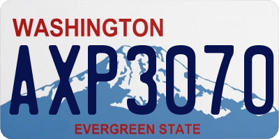 WA license plate AXP3070