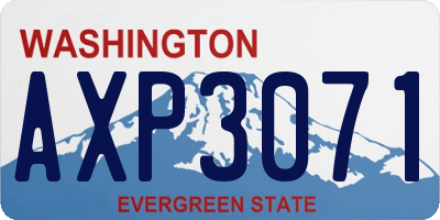 WA license plate AXP3071