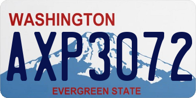 WA license plate AXP3072