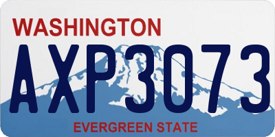 WA license plate AXP3073