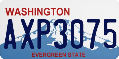 WA license plate AXP3075