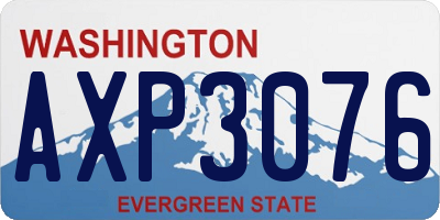 WA license plate AXP3076