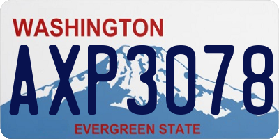 WA license plate AXP3078