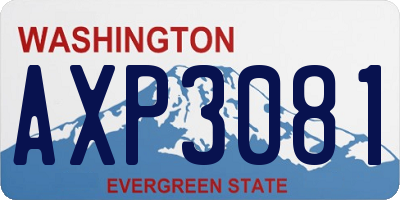 WA license plate AXP3081