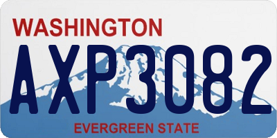 WA license plate AXP3082