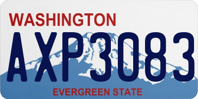 WA license plate AXP3083