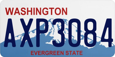 WA license plate AXP3084