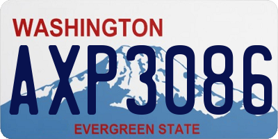 WA license plate AXP3086