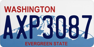 WA license plate AXP3087