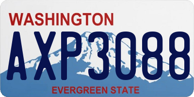 WA license plate AXP3088