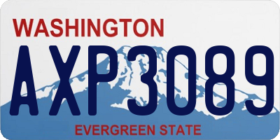 WA license plate AXP3089