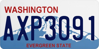 WA license plate AXP3091