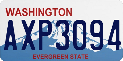 WA license plate AXP3094