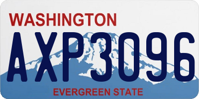 WA license plate AXP3096