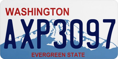 WA license plate AXP3097