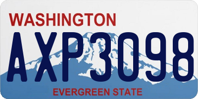 WA license plate AXP3098
