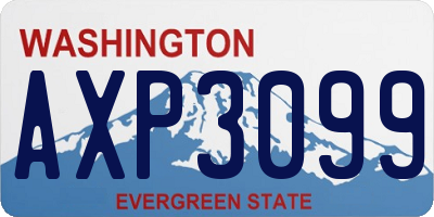 WA license plate AXP3099
