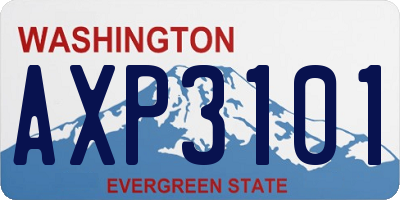 WA license plate AXP3101