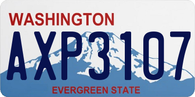 WA license plate AXP3107