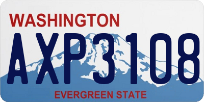 WA license plate AXP3108