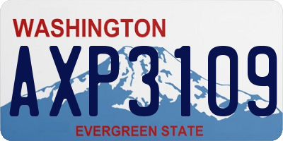 WA license plate AXP3109