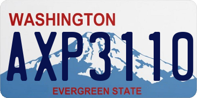 WA license plate AXP3110