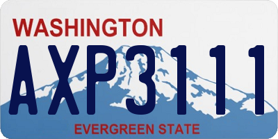WA license plate AXP3111
