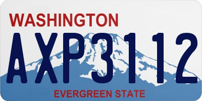 WA license plate AXP3112