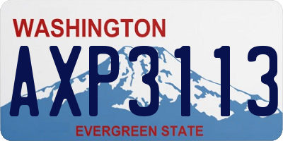 WA license plate AXP3113