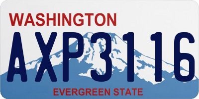 WA license plate AXP3116