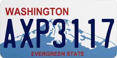 WA license plate AXP3117